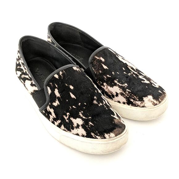 Vince Shoes - Vince Berlin Calf Hair Cowhide Pony Fur Leather Slip On Loafer Fashion Shoes 5.5